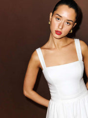 Reformation Everett Linen Dress - White