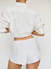 Reformation Tiffie Linen Short - White