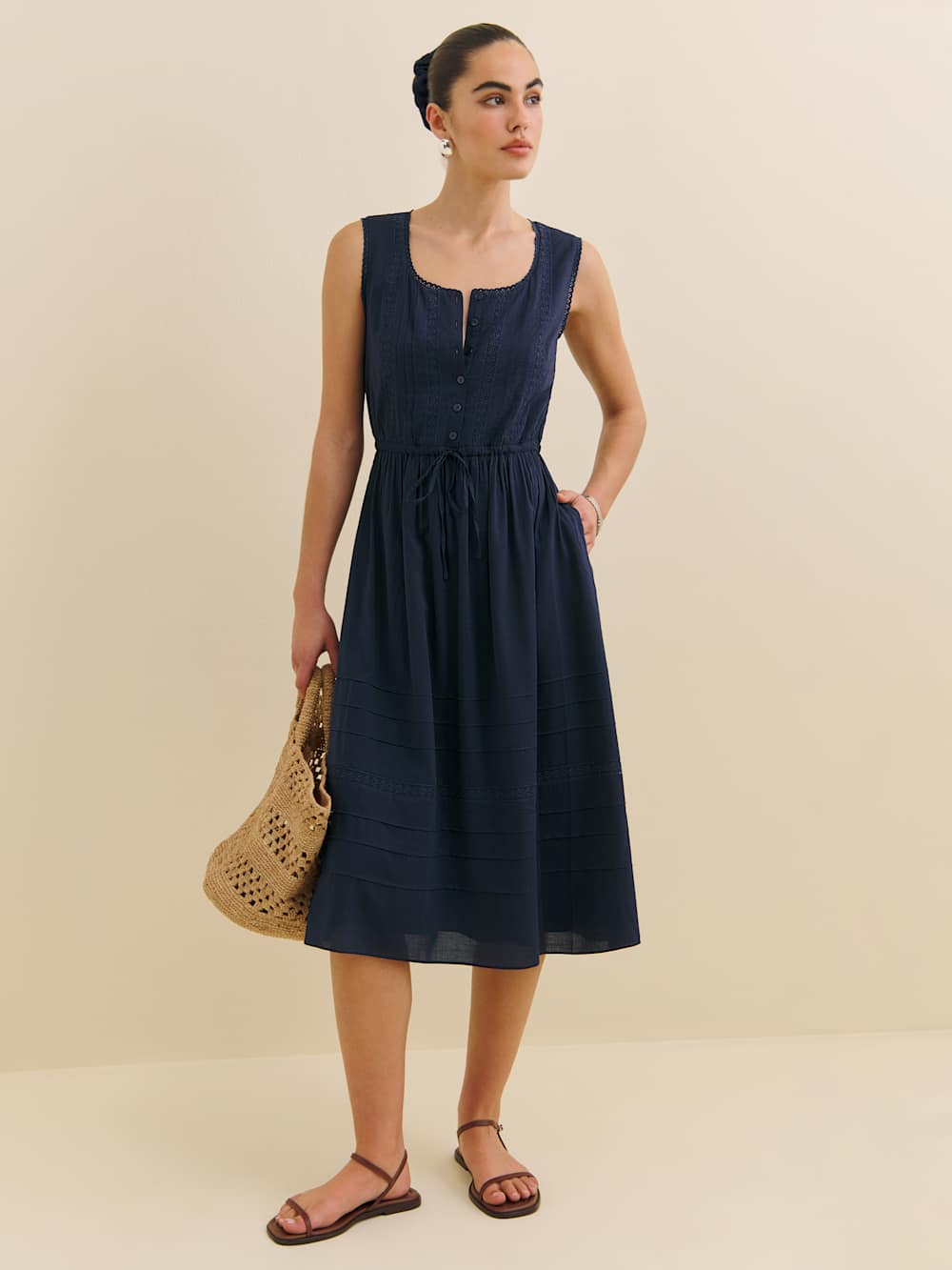 Reformation Lonnie Dress - Navy