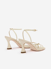 Reformation Gen Heeled Sandal - Almond Snake Leather