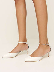 Reformation Luanna Pump - White Patent