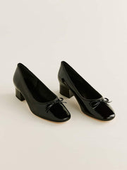 Reformation Terry Ballet Pump - Black Patent