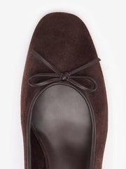 Reformation Terry Ballet Pump - Espresso Suede