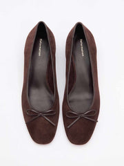 Reformation Terry Ballet Pump - Espresso Suede