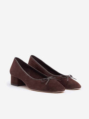 Reformation Terry Ballet Pump - Espresso Suede