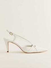 Reformation Patty Slingback Heel - White Patent