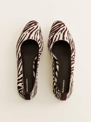 Reformation Maren Ballet Flat - Zebra Haircalf
