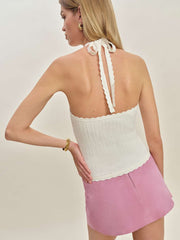 Reformation Christina Cotton Sweater Tank - Fior Di Latte
