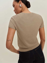 Reformation Aviva Linen Cotton Crew - Pita