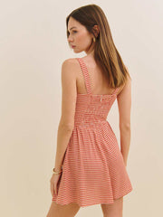 Reformation Wynn Dress - Strawberry Check