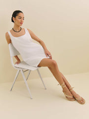 Reformation Hamley Linen Dress - White