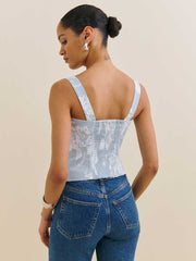 Reformation Darci Linen Top - Angelic
