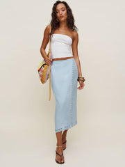 Reformation Felicity Linen Skirt - Mineral