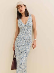 Reformation Brayden Knit Dress - Nile