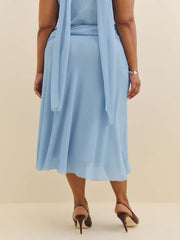 Reformation Olivia Low Waist Skirt Es - Ice Water