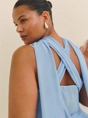 Reformation Lula Top Es - Ice Water