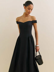 Reformation Monet Linen Dress - Black
