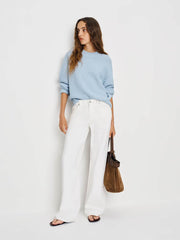 Reformation Collie Oversized Cotton Crew - Mineral