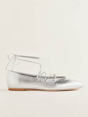 Reformation Ulla Ballet Flat - Silver