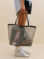 Reformation Isabella Tote - Zebra Mesh