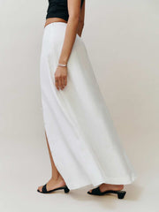 Reformation Petites Andi Linen Maxi Skirt - White