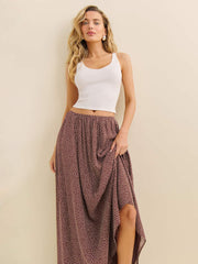 Reformation Gemma Skirt - Choco Dot