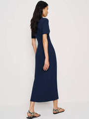 Reformation Aiden Knit Dress - Navy