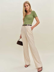 Reformation Kaiden Knit Top - Crocodile