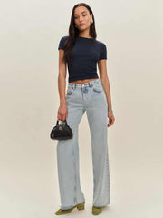 Reformation Lucas Pointelle Top - Midnight