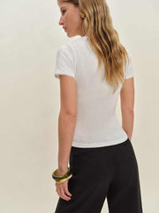 Reformation Lucas Pointelle Top - White