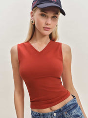 Reformation Wren Knit Top - Sundried Tomato