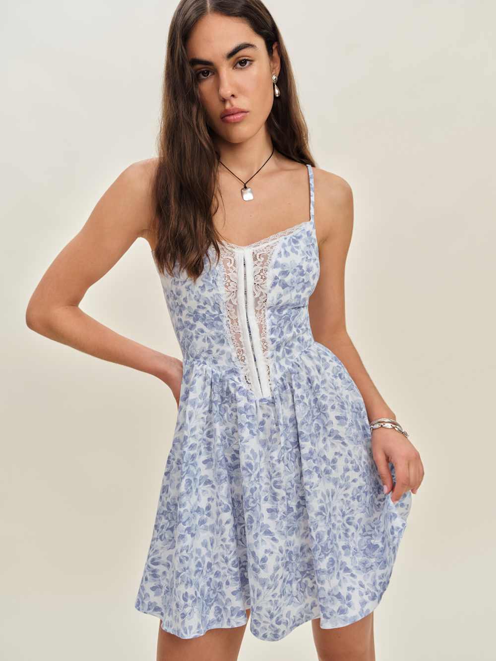 Reformation Olina Linen Dress - Chloe