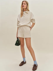 Reformation Leon Sweat Short - Almond