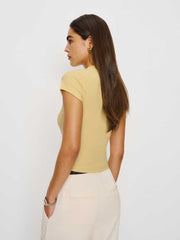 Reformation Lindie Tee - Blonde