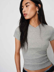 Reformation Lindie Tee - Heather Grey
