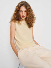 Reformation Pears Knit Top - Custard