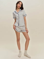 Reformation Blair Pajama Set - Summer Day Stripe