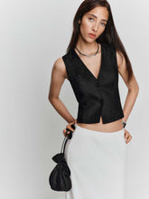 Reformation Anita Linen Vest - Black