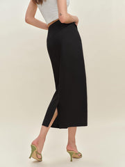 Reformation Britt Linen Skirt - Black