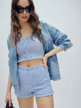 Reformation Abbie Short - Blue Check