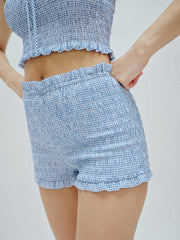 Reformation Abbie Short - Blue Check
