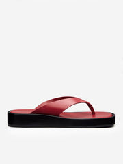 Reformation Eden Platform Thong - Scarlet Black