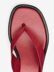 Reformation Eden Platform Thong - Scarlet Black