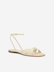 Reformation Marigold Flat Sandal - Almond Leather