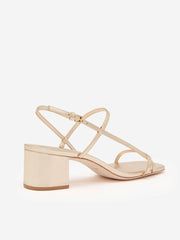 Reformation Serenity Block Heeled Sandal - Gold