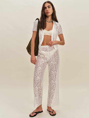 Reformation Elinda Top - White Lace