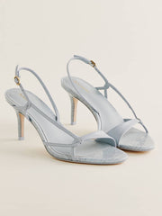 Reformation Nino Slingback Heeled Sandal - Mist Croc