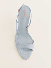 Reformation Nino Slingback Heeled Sandal - Mist Croc