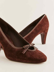 Reformation Pam Pump - Espresso Suede