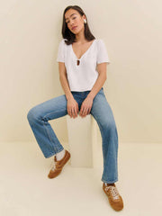 Reformation Mayla Linen Top - White
